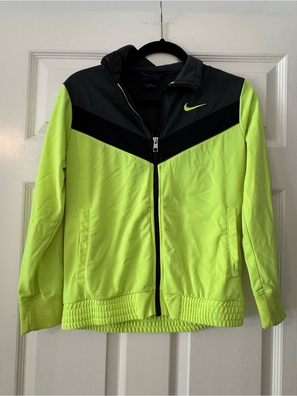 Nike Kids' T45 Victory Full-Zip Neon Yellow and Black Jacket